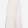 Skirts * | Brunello Cucinelli Tulle Midi Skirt In Silk White