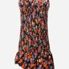 Dresses * | Saint Laurent Strapless Floral Print Dress In Silk Multicolor