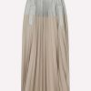 Skirts * | Sacai Pleated Midi Skirt Beige