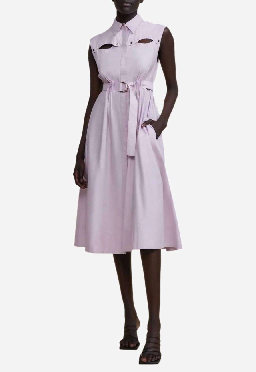 Dresses * | Acler Francis Sleeveless Midi Dress Lilac