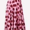 Skirts * | Dolce & Gabbana Polka Dot Pleated Midi Skirt Pink