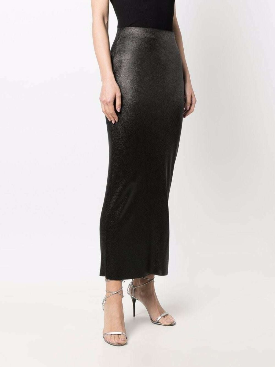 Skirts * | Tom Ford Compact Glossy Maxi Skirt Black