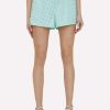 Shorts * | Self-Portrait Rhinestone-Embellished Mini Shorts Turquoise