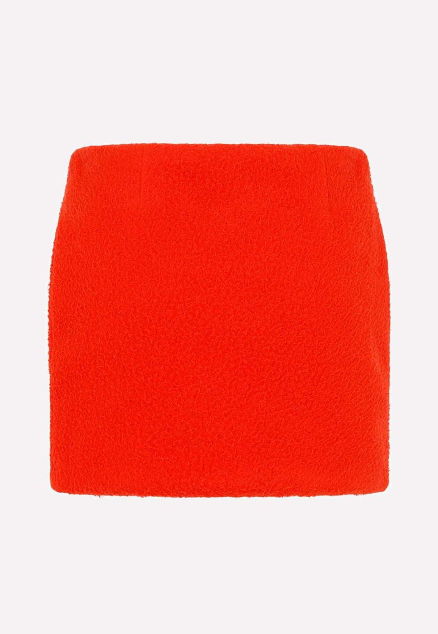 Skirts * | Y/Project Cut-Out Boucle Mini Skirt Red