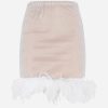 Skirts * | Santa Brands Crystal-Embellished Mini Feather Skirt White