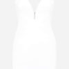 Dresses * | Monot V-Shape Bustier Mini Dress White