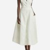 Dresses * | Acler Abbots Tailored Midi Dress With Cut-Outs White