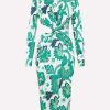 Dresses * | Etro Floral Print Midi Shirt Dress Green