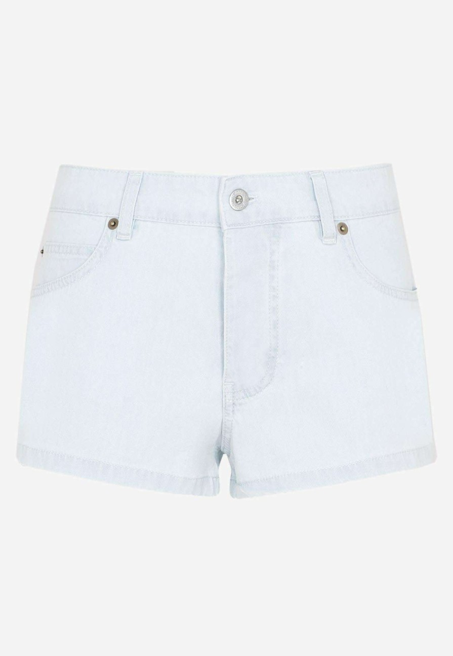 Shorts * | Miu Miu Logo Denim Shorts Blue