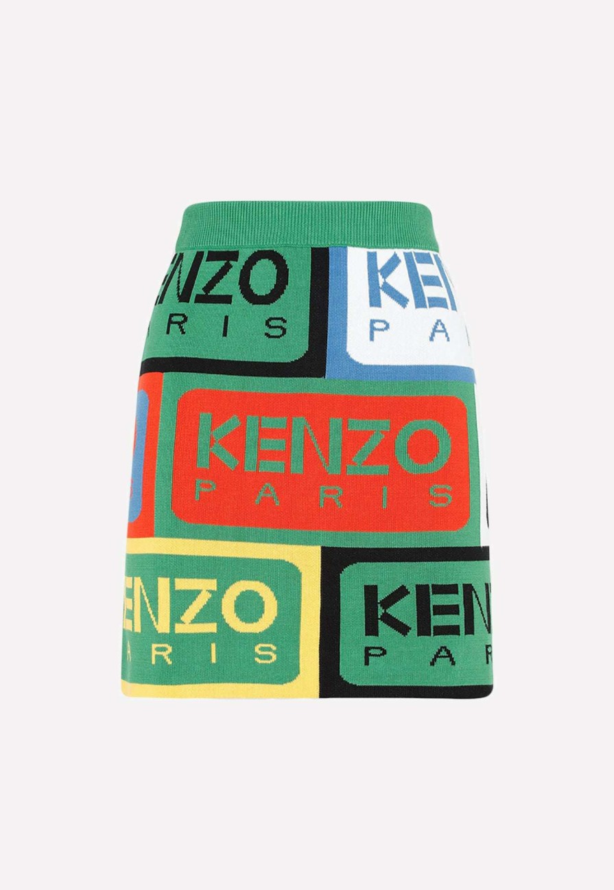 Skirts * | Kenzo Logo-Jacquard Mini Skirt Multicolor