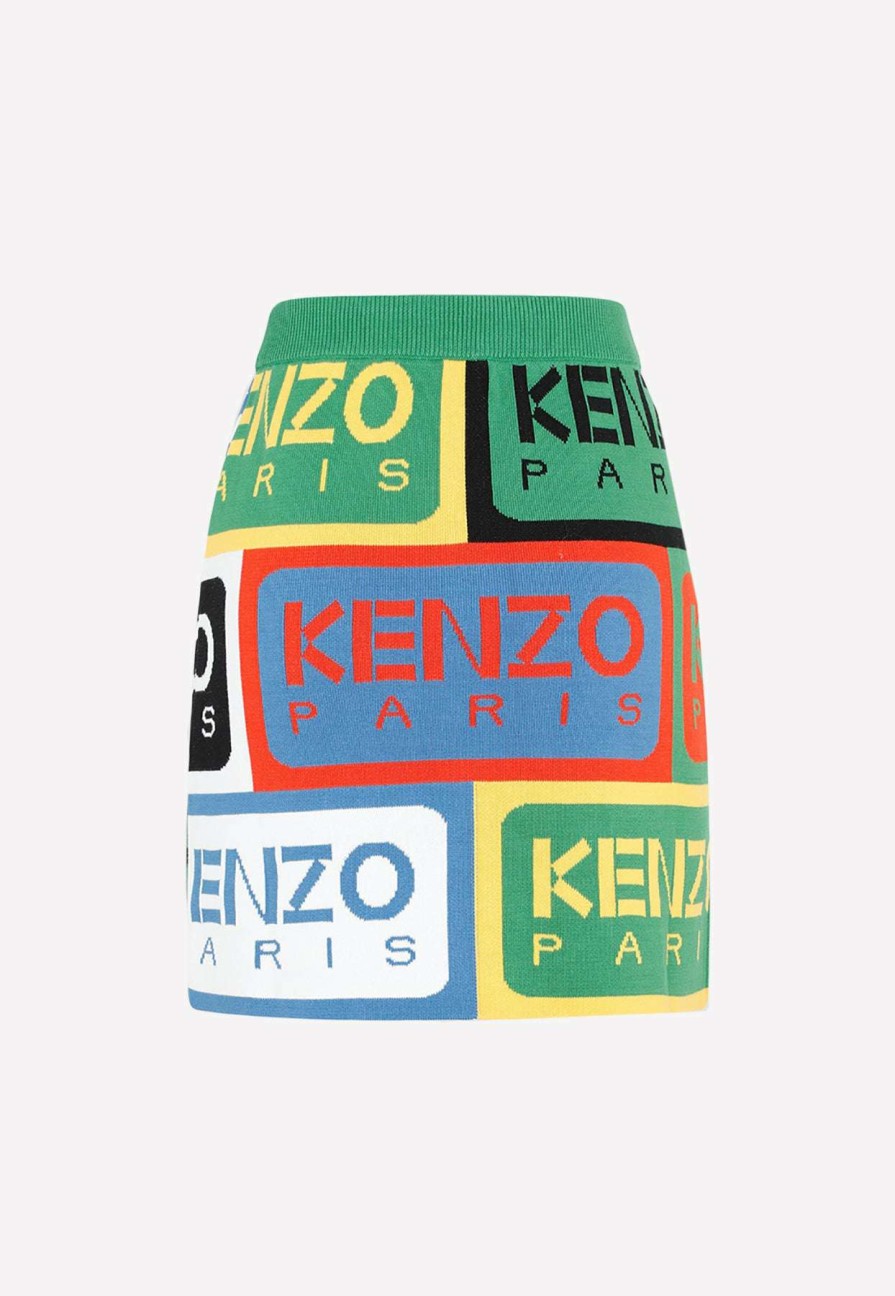 Skirts * | Kenzo Logo-Jacquard Mini Skirt Multicolor