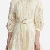 Dresses * | Acler Moore Paneled Lace Mini Dress Cream