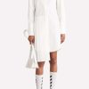 Dresses * | Off-White Diag Asymmetric Shirt Dress White