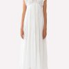 Dresses * | Chloe Empire Ruffled Maxi Dress White