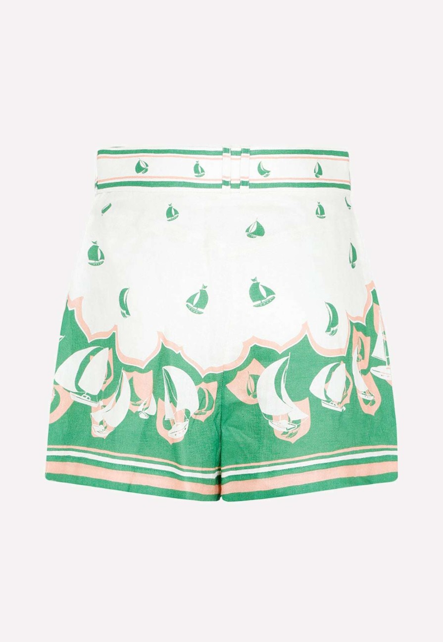 Shorts * | Zimmermann High-Tide Sailboats Shorts Multicolor