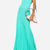 Dresses * | Emilio Pucci Halterneck Sleeveless Maxi Dress Green