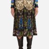 Skirts * | Etro Printed Pleated Midi Skirt Multicolor