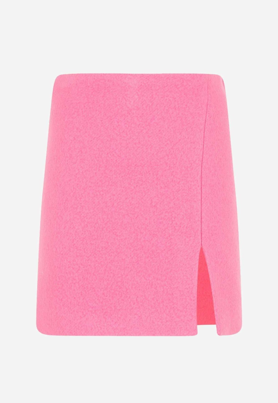 Skirts * | Msgm Asymmetric Mini Skirt Pink