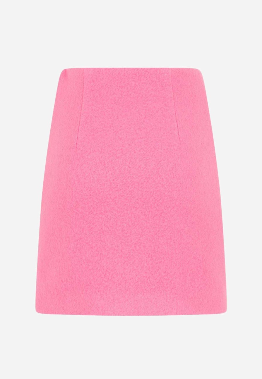 Skirts * | Msgm Asymmetric Mini Skirt Pink