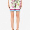 Shorts * | Dolce & Gabbana Bluebell Print Shorts In Silk Multicolor