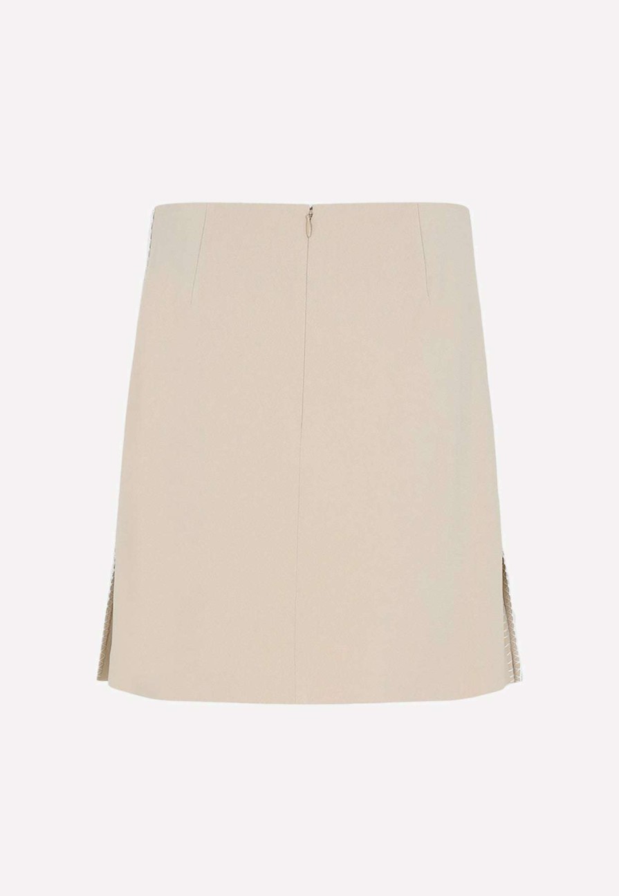 Skirts * | Theory A-Line Mini Skirt Nude