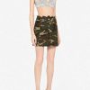 Skirts * | Dolce & Gabbana Camouflage Print Mini Skirt In Denim Multicolor