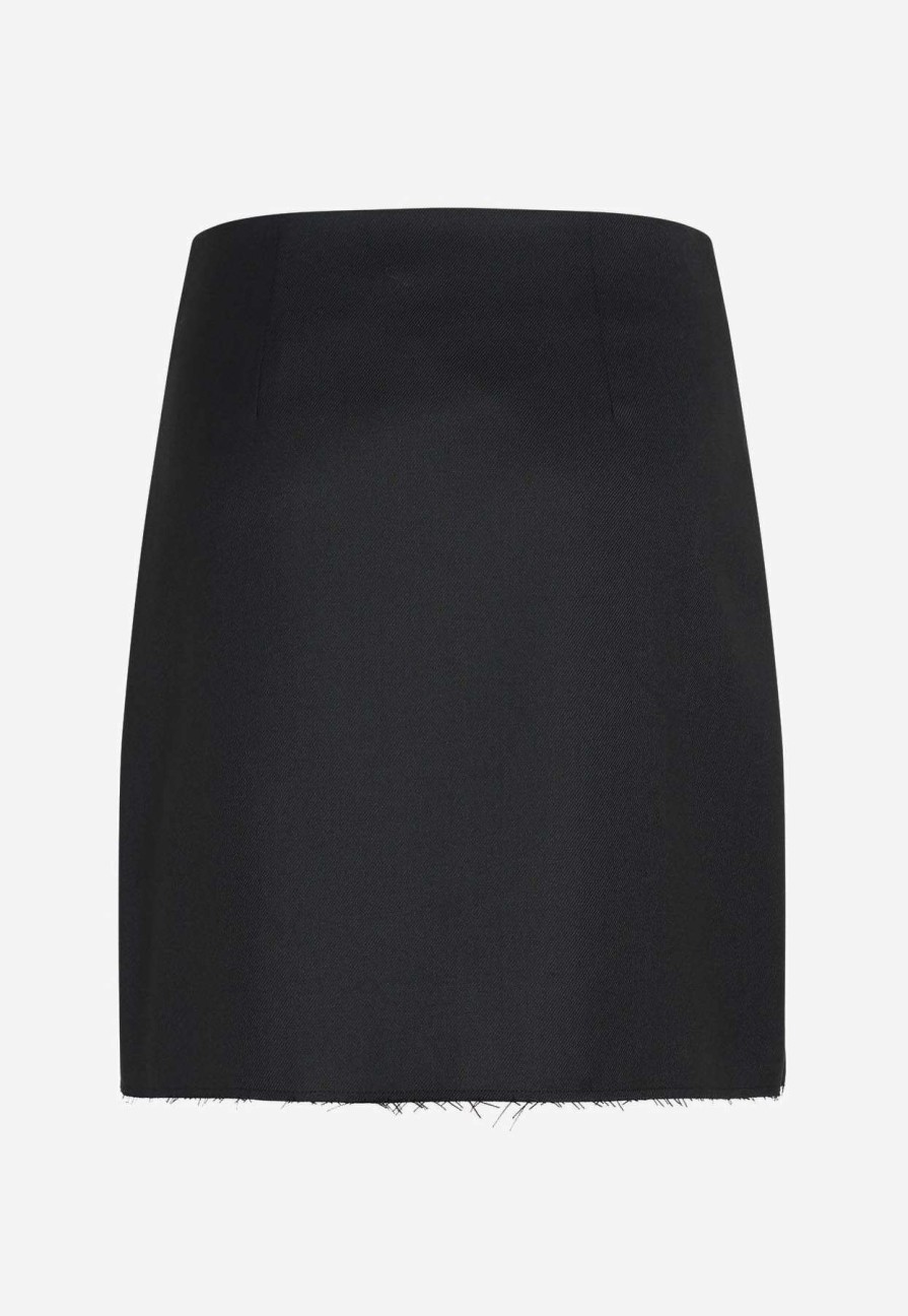 Skirts * | By Malene Birger Esmaa Mini Wrap Skirt Black