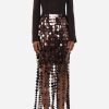 Skirts * | Jonathan Simkhai Lucee Sequin Midi Skirt Brown