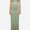 Evening * | Jonathan Simkhai Claudette Macrame Bralette With Fringe Green