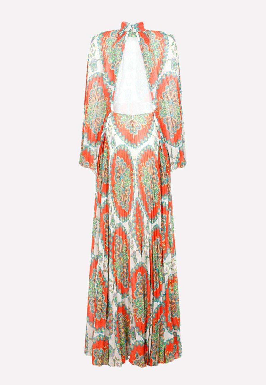 Dresses * | Etro Skylark Printed Maxi Dress In Silk Multicolor