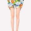 Shorts * | Dolce & Gabbana Hydrangea Print Cotton Shorts Multicolor