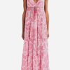 Dresses * | Etro Liquid Paisley Maxi Dress Pink