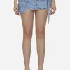 Skirts * | The Attico Cargo Denim Mini Skirt Blue