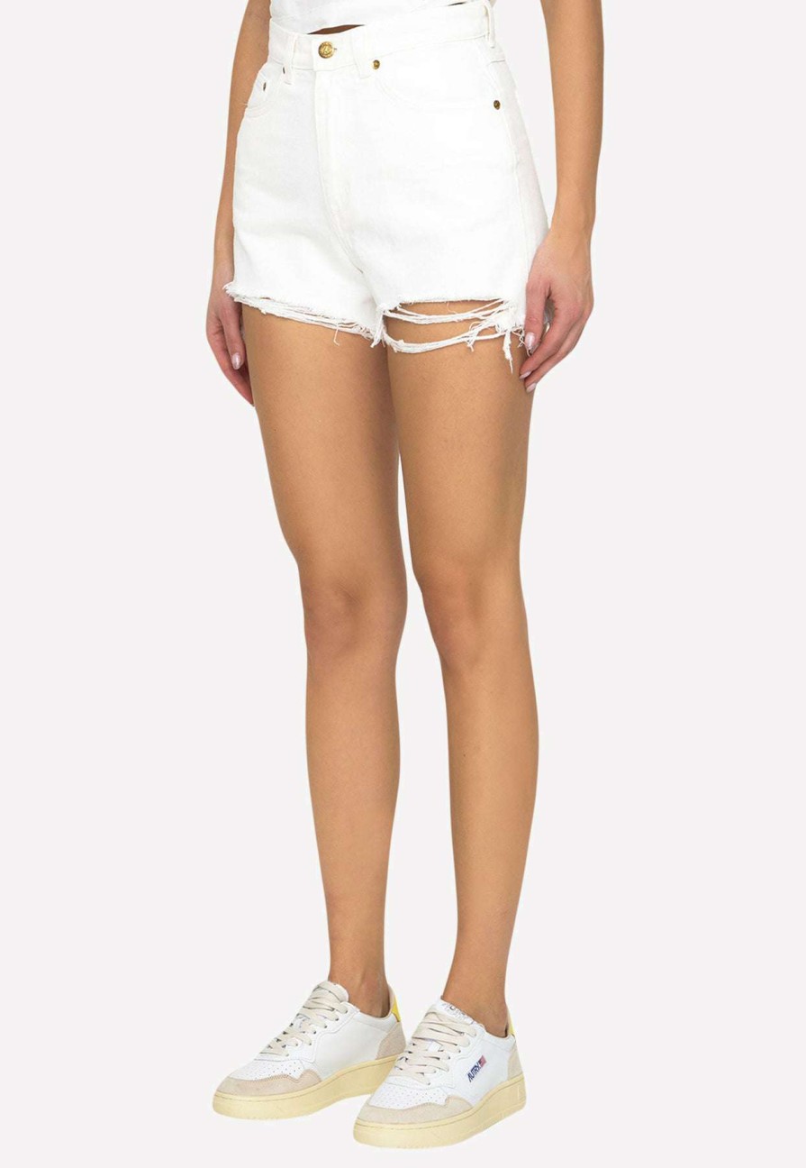 Shorts * | Golden Goose Db Journey High-Waisted Mini Shorts White