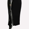 Skirts * | Versace Safety Pin Asymmetric Skirt Black