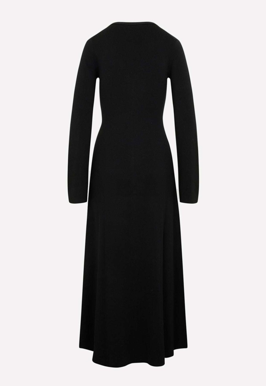 Dresses * | Chloe Wool Midi Dress Black