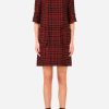 Dresses * | Dolce & Gabbana Straight-Cut Tweed Mini Dress Red