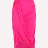 Skirts * | Dries Van Noten Draped Midi Skirt Fuchsia