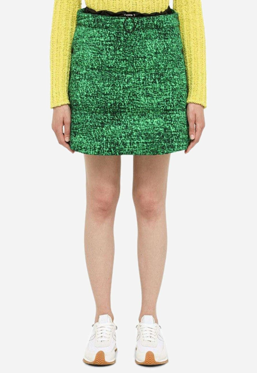 Skirts * | Moncler X Jw Anderson A-Line Padded Mini Skirt Green