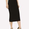 Skirts * | Dolce & Gabbana Logo Waistband Midi Pencil Skirt Black