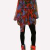 Dresses * | Dolce & Gabbana Meadow Print Mini Chiffon Dress Multicolor