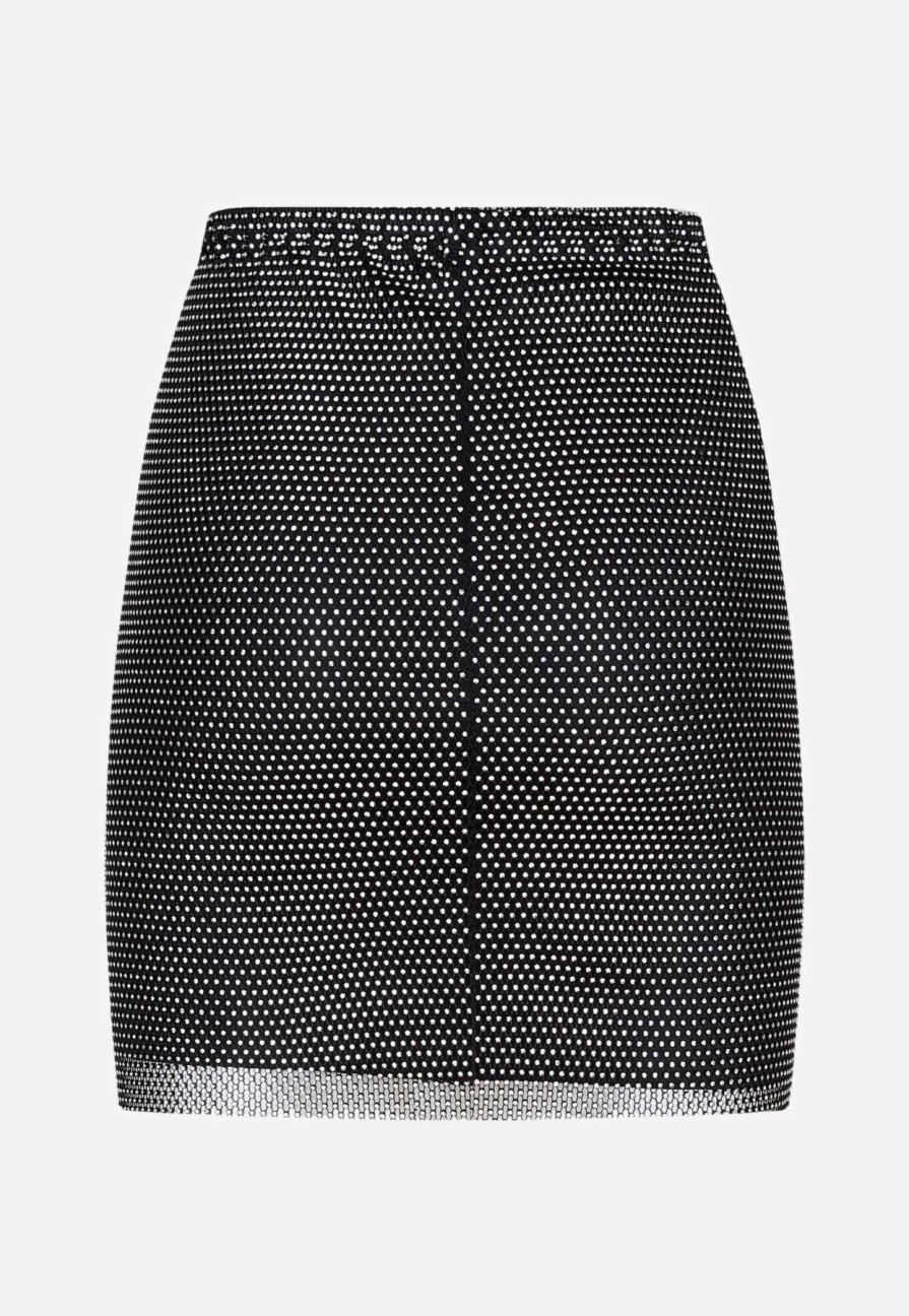 Skirts * | Santa Brands Crystal-Embellished Mini Skirt Black