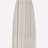 Skirts * | Brunello Cucinelli Paneled Stripe Chiffon Maxi Skirt Beige