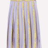 Skirts * | Versace Orchid Pleated Midi Skirt Lilac