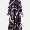 Dresses * | Emilio Pucci Iride Print Maxi Kaftan Dress Multicolor