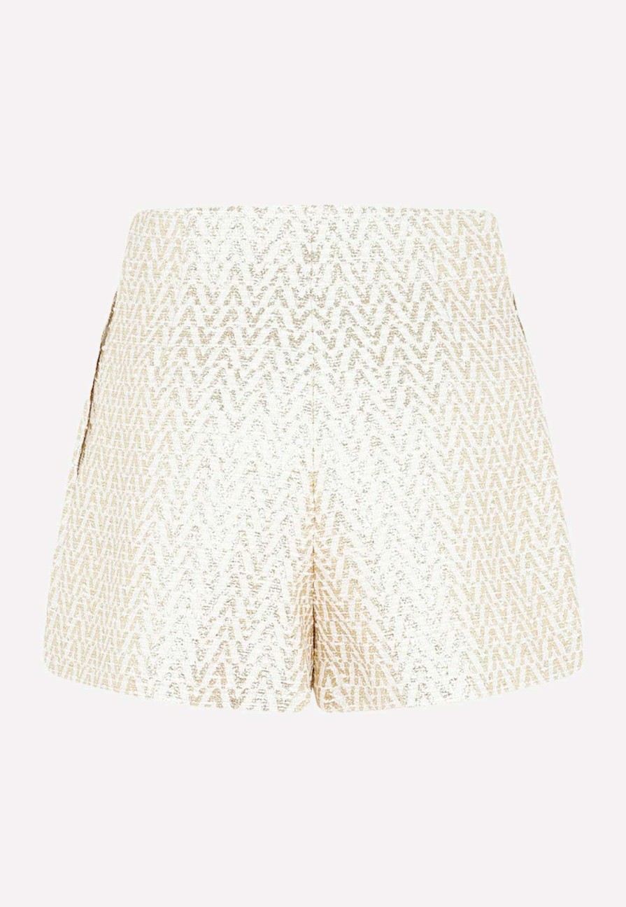 Shorts * | Valentino Vlogo Mini Shorts Ivory