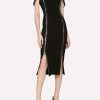 Evening * | Dolce & Gabbana Zipper Sleeveless Midi Dress Black