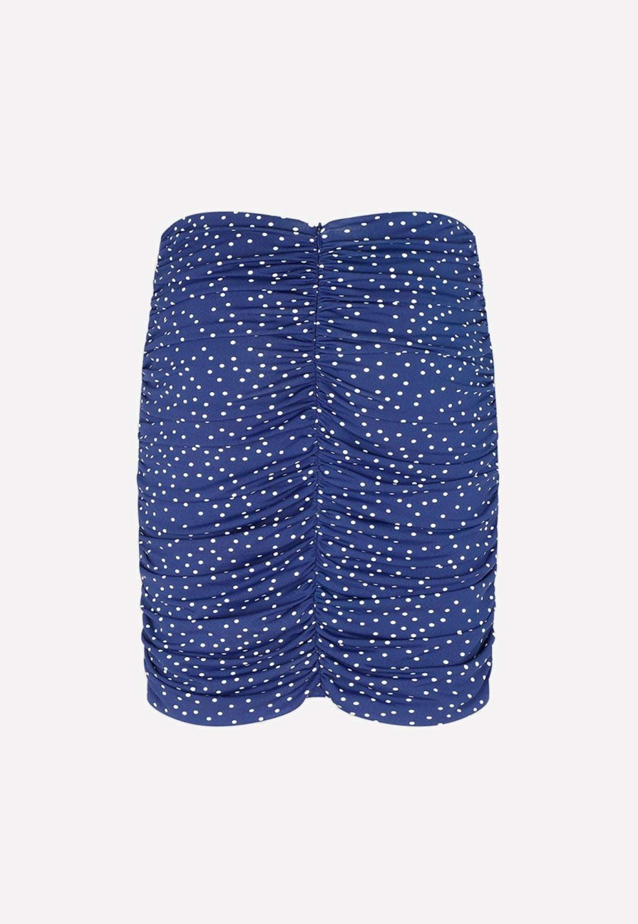 Skirts * | Magda Butrym Polka Dot Mini Skirt Navy