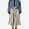 Skirts * | Sjyp Denim Waist Skirt Olive