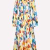 Dresses * | Gabriela Hearst Meyer Printed Silk Midi Shirt Dress Multicolor